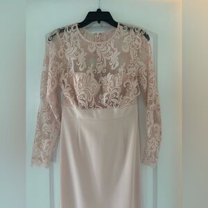 Eliza J Pink Long Sleeve Sheath Dress